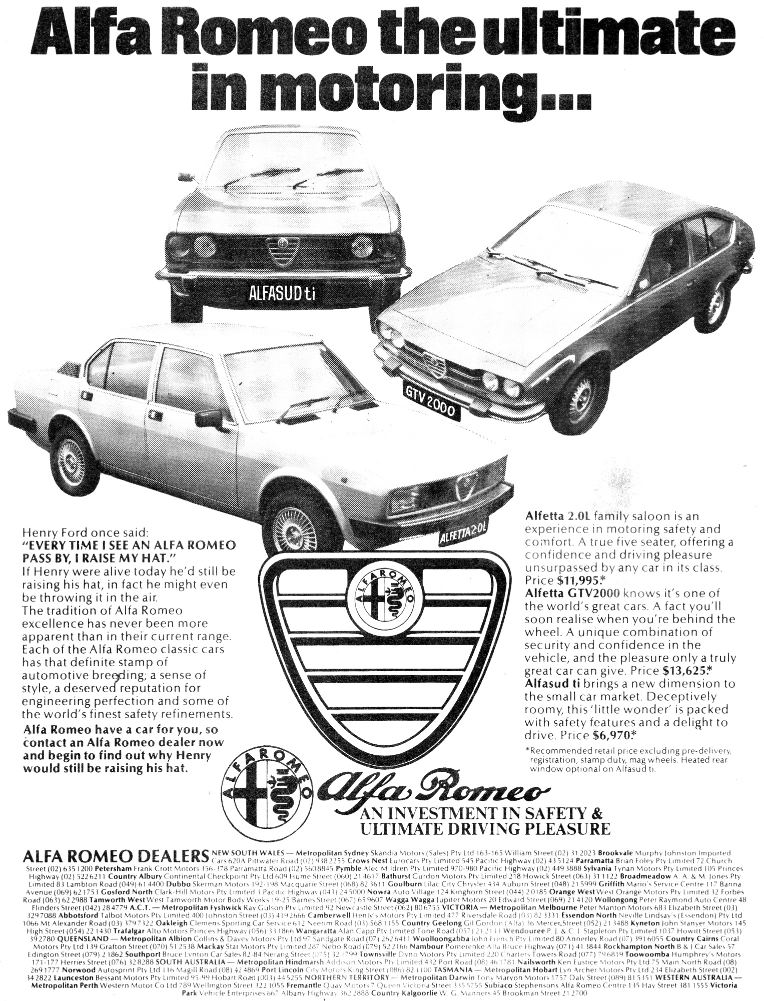 1979 Alfa Romeo Alfetta 2 Litre Alfetta GTV 2000 Alfasud